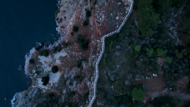 Средиземное Побережье Красивый Вид Море — стоковое видео