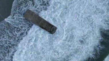 aerial view amazing spring sea 4 K background