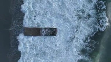 aerial view amazing spring sea 4 K background