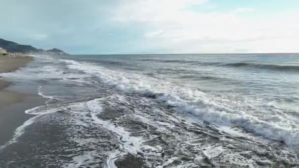 Dobre Tło Błękitne Morze Wybrzeże Wakacje — Wideo stockowe