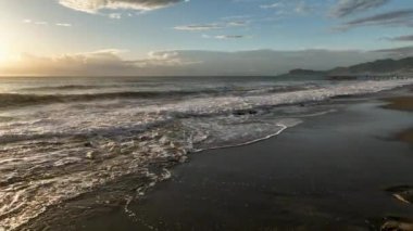 aerial view amazing spring sea 4 K