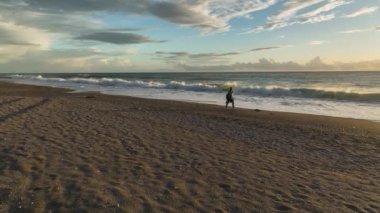 aerial view amazing spring sea 4 K