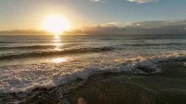 aerial view amazing spring sea 4 K