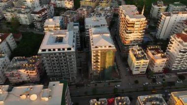 City panorama at sunset, beautiful view