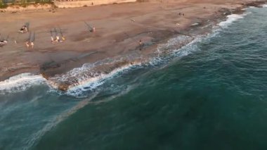 Aerial view of a poor fisherman with Turkey Alanya 4 K