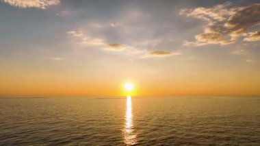 water aerial view. Calm waterscape at sunny evening.