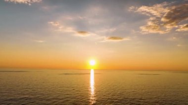 water aerial view. Calm waterscape at sunny evening.