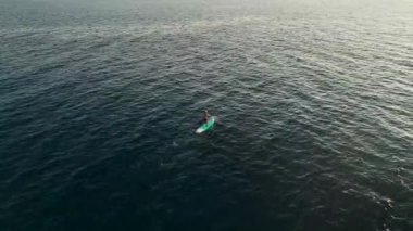 Healthy strong male enjoy outdoor active lifestyle and water sports on holiday vacation.