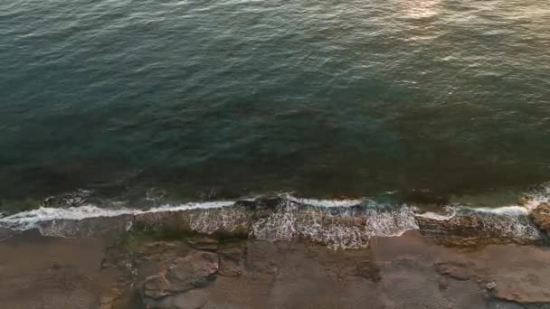 Aerial View Amazing Spring Sea — Video Stock