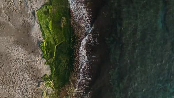 Aerial View Amazing Spring Sea — Stock Video