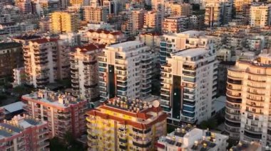 City panorama at sunset, beautiful view