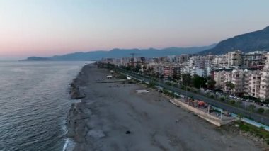 City panorama at sunset, beautiful view