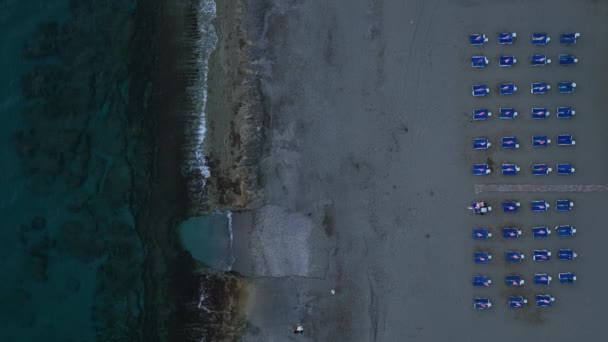 Aerial View Poor Fisherman Turkey Alanya — Stockvideo