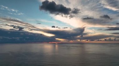 Perfect aerial background of a beautiful sunset