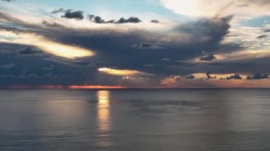 Perfect aerial background of a beautiful sunset