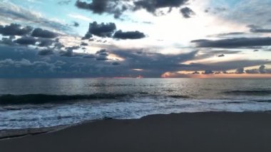 Perfect aerial background of a beautiful sunset