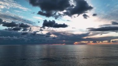 Perfect aerial background of a beautiful sunset