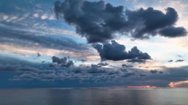 Perfect aerial background of a beautiful sunset