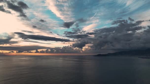 Перфектный Воздушный Фон Красивого Заката — стоковое видео