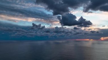 Perfect aerial background of a beautiful sunset