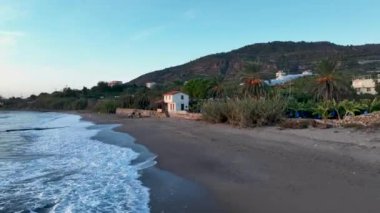 aerial view amazing spring sea 4 K