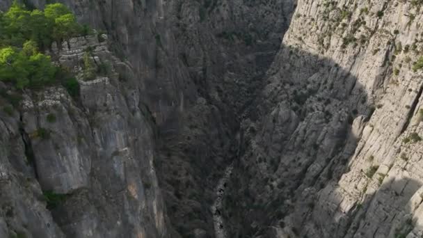 トルコの素晴らしいタージ キャニオン グレイハウンドキャニオンの空中ビュー — ストック動画