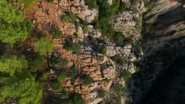 Beautiful Nature Turkey Canyon Birds Eye View — Stock Video