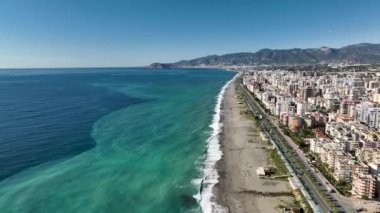 Aerial View Strong Storm Baskground Turkey Alanya