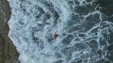 Aerial View Strong Storm Baskground Turkey Alanya