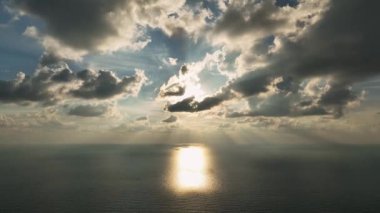 Perfect aerial background of a beautiful sunset