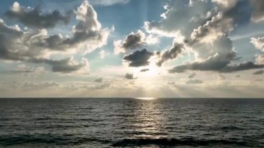 Perfect aerial background of a beautiful sunset