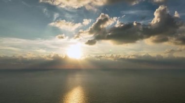 Perfect aerial background of a beautiful sunset