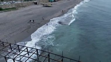Dogs jump on the drone and try to bite. Funny situation 4 K