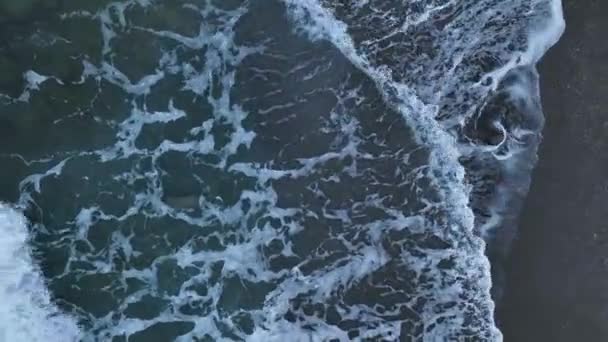 Aerial View Drone Low Altitude Sunset Summer Motion Small Waves — Stok video