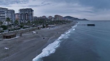 Panorama of the city from a birds eye view 4 K