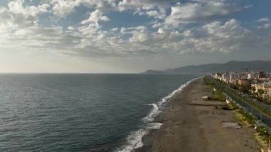 Panorama of the city from a birds eye view 4 K