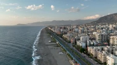 Panorama of the city from a birds eye view 4 K
