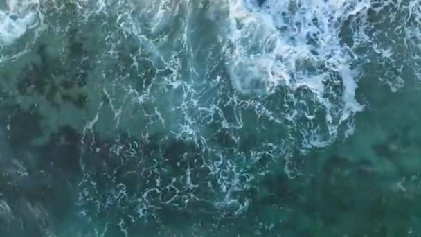 Aerial View Drone Low Altitude Sunset Summer Motion Small Waves — Stock video