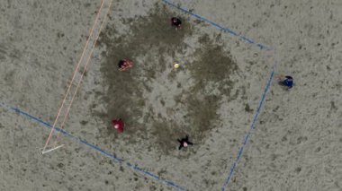 volleybal aerial view 4 K Awesome backround