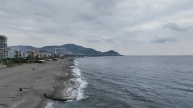 aerial view amazing spring sea 4 K