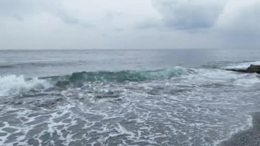 Summer evening view with beautiful clouds aerial view