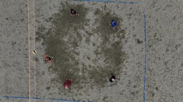 Volleybal Aerial View Awesome Backround — Vídeo de Stock