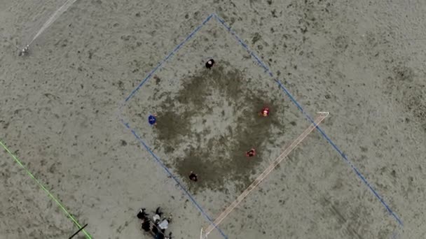 Volleybal Aerial View Awesome Backround — Video
