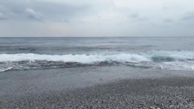 Summer evening view with beautiful clouds aerial view