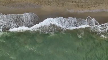 aerial view amazing spring sea 4 K