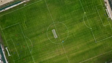 Local club soccer players training great background