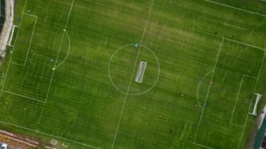 Local club soccer players training great background