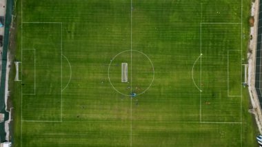 Local club soccer players training great background