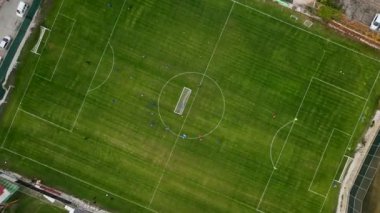 Local club soccer players training great background