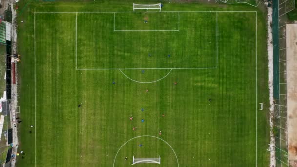 Local Club Soccer Players Training Great Background — Video Stock